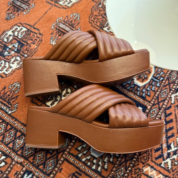 Camille Leather Platform Espadrille Sandal – Footnotes Mercedes Castillo Platform sandals size 7.5